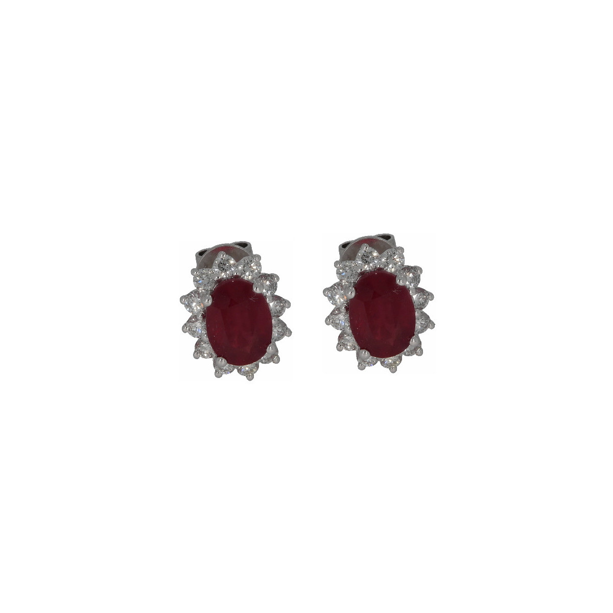 Par Aros Roseta Oro Blanco Diamante Ruby - ER095813-2-118