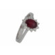 Anillo Roseta Oro Blanco Diamante Ruby - RG095813-2-118