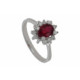 Anillo Roseta Oro Blanco Diamante Ruby - RG097267-118 0,25