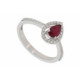 Anillo Gota Oro Balnco Diamante Ruby - RG097560-02-118 0,31