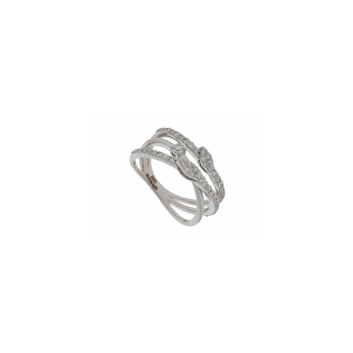 Cintillo en Lazado Oro Blanco Diamante - RG100627-118 0,56