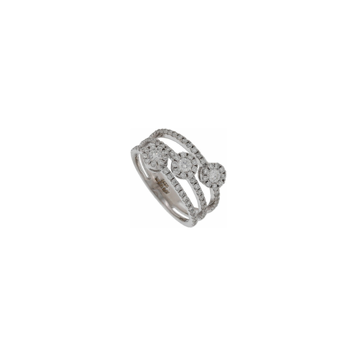 Cintillo Roseta Oro Blanco Diamante - RG101152-118 0,87