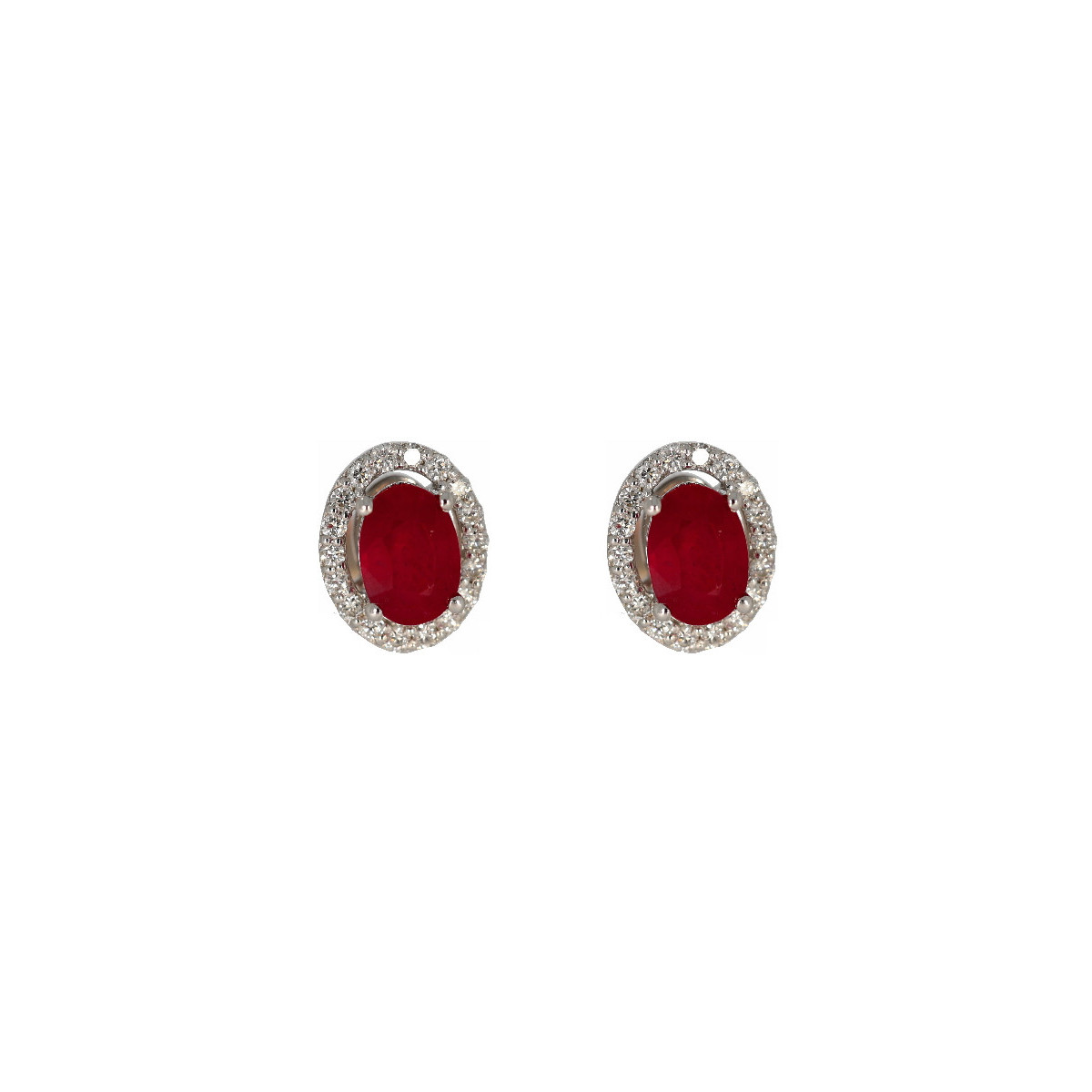 Par Aros Roseta Oro BLanci Diamante Ruby - ER097781-118 0,32