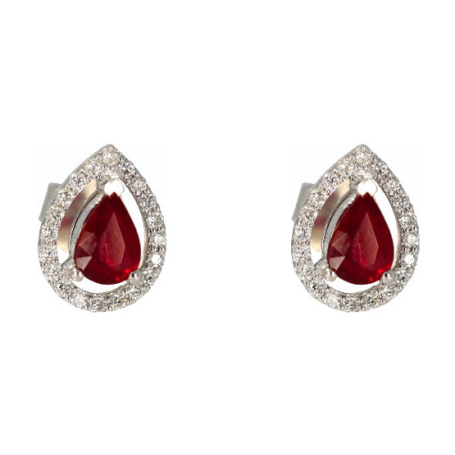 PAr Aros Gota Oro Blanco Diamante Ruby - ER097560-02-118 0,21