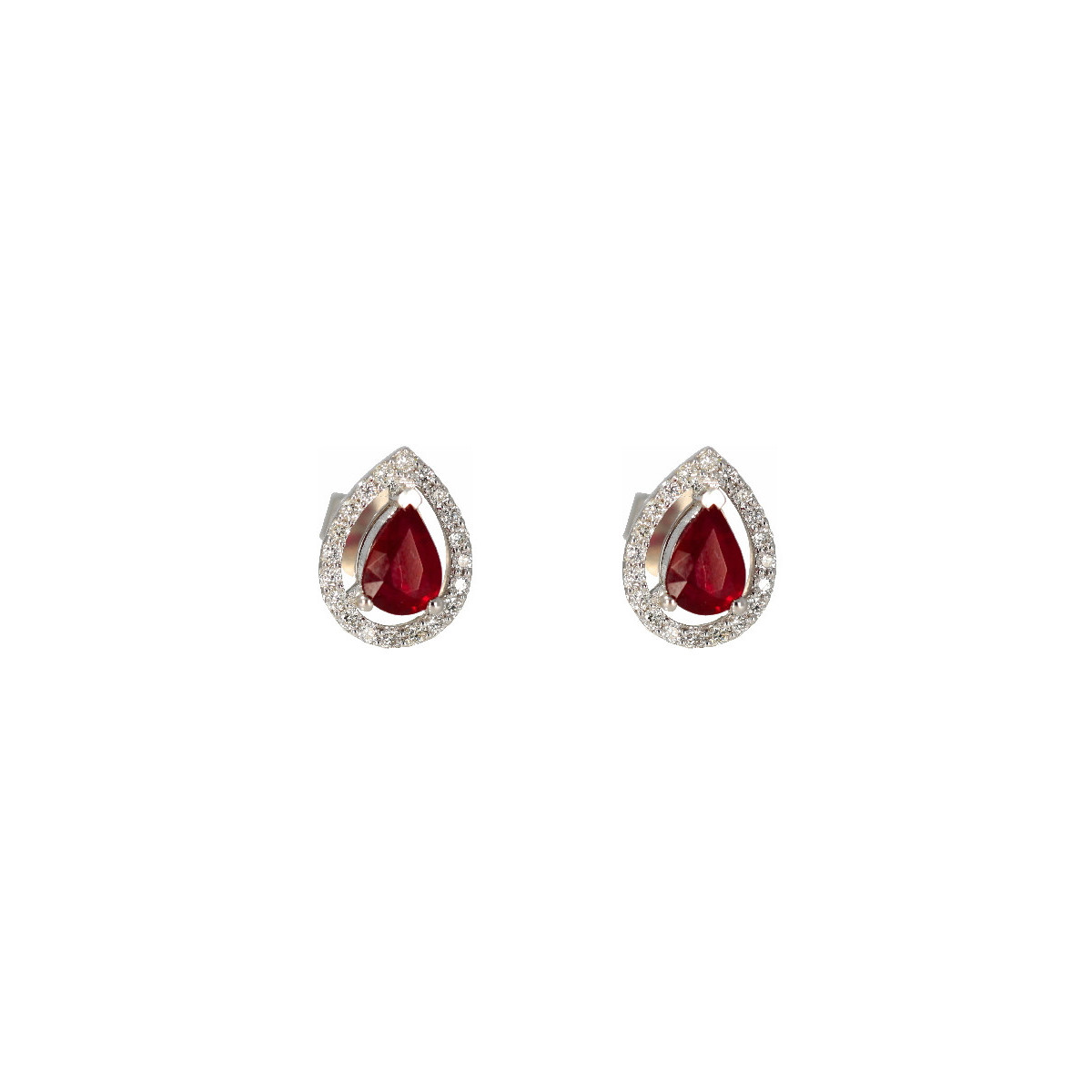 PAr Aros Gota Oro Blanco Diamante Ruby - ER097560-02-118 0,21