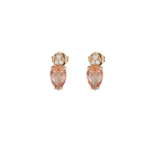Par Aros de Oro Diamante Semi Preciosa - 541508 00,3-7,90KT
