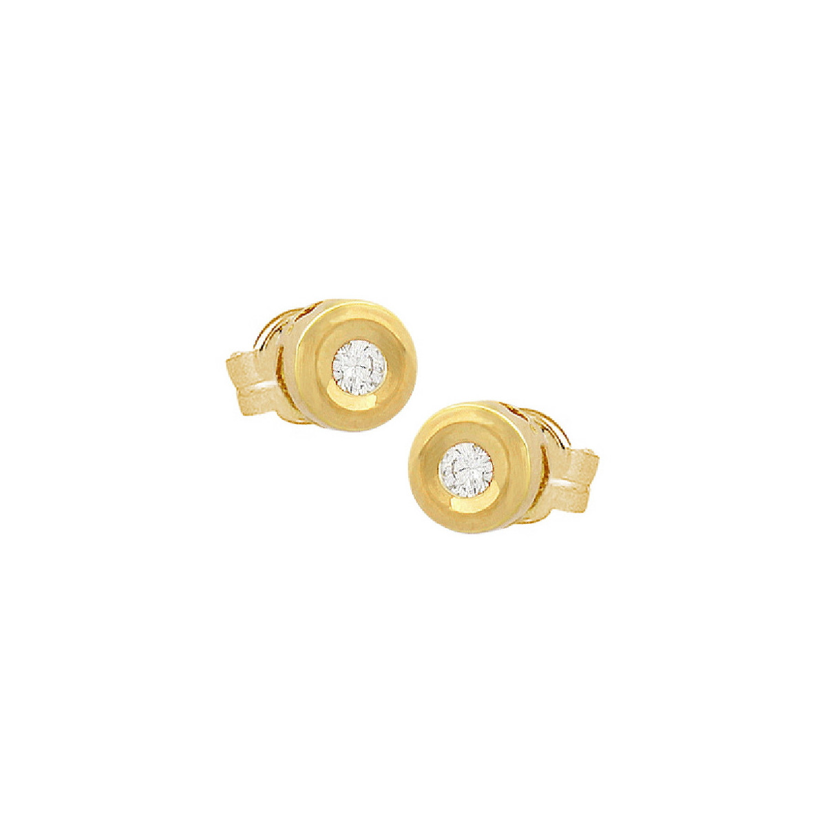 Par Aros Punto de Luz de Oro Diamante - 473009 0,14PTS