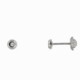 Par Aros Mini Redondo de Oro Diamante - 2756-BRT
