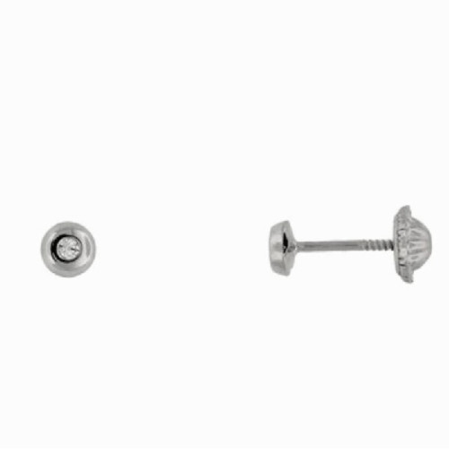 Par Aros Mini Redondo de Oro Diamante - 2756-BRT