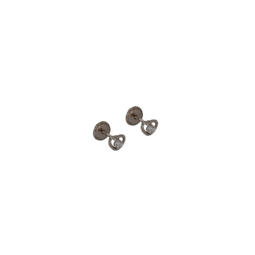 Par Aros Corazon Circon de Oro - 8556/B