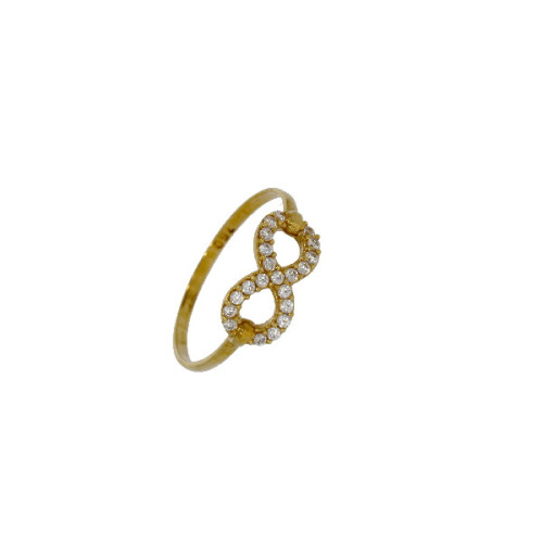 Anillo Sin Fin de Oro con Circon - AN13 1,30 +10$