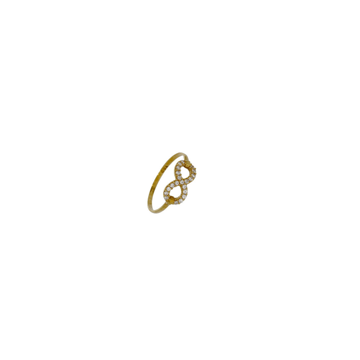 Anillo Sin Fin de Oro con Circon - AN13 1,30 +10$