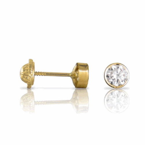 Par Aros Chaton Redondo de Oro 3 mm - 3503/3