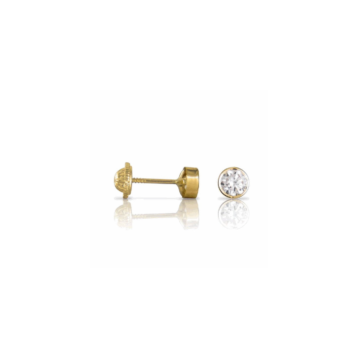 Par Aros Chaton Redondo de Oro 3 mm - 3503/3