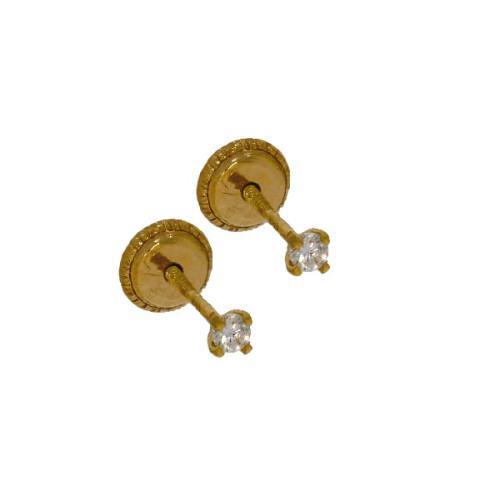 Par Aros Garra Circon de Oro 2 mm - 10012/2
