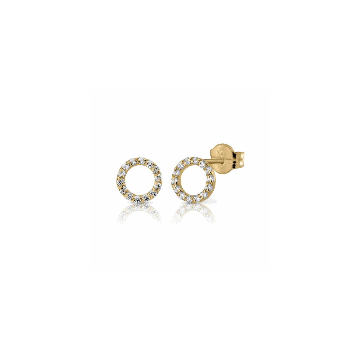 Par Aros Redondo Zicon de oro 4 mm - 11251/4