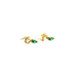 Par Aros Cerpiente Circon Verde de Oro - 18S135.GE