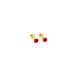 Par Aros Seis Petalos Oro Circ.Rojo 4mm - 18S176.4.RD