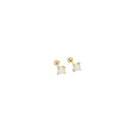 Par Aros de Oro con Perla - MV-F143