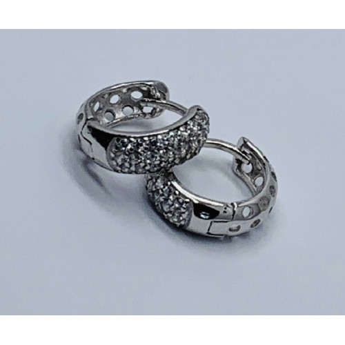 Par Aros de Oro Blanco con Circones - 1.70 +10$
