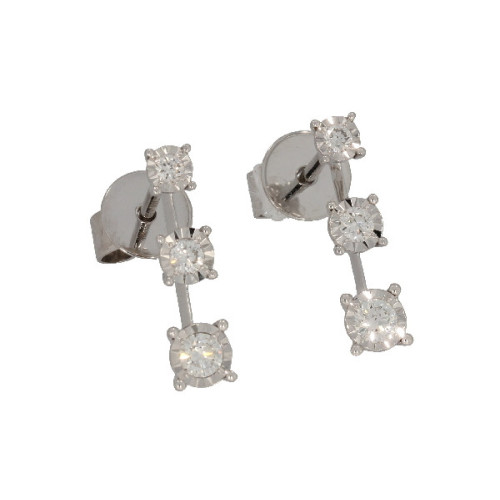 Par Aros Largo Trio Oro Blanco Diamante - L1968465 0,177 PT