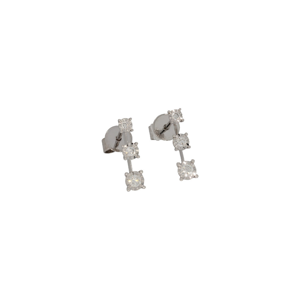 Par Aros Largo Trio Oro Blanco Diamante - L1968465 0,177 PT