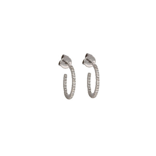 Par Aros Argolla de Oro Blanco Diamante - S1947386 0,222 PT