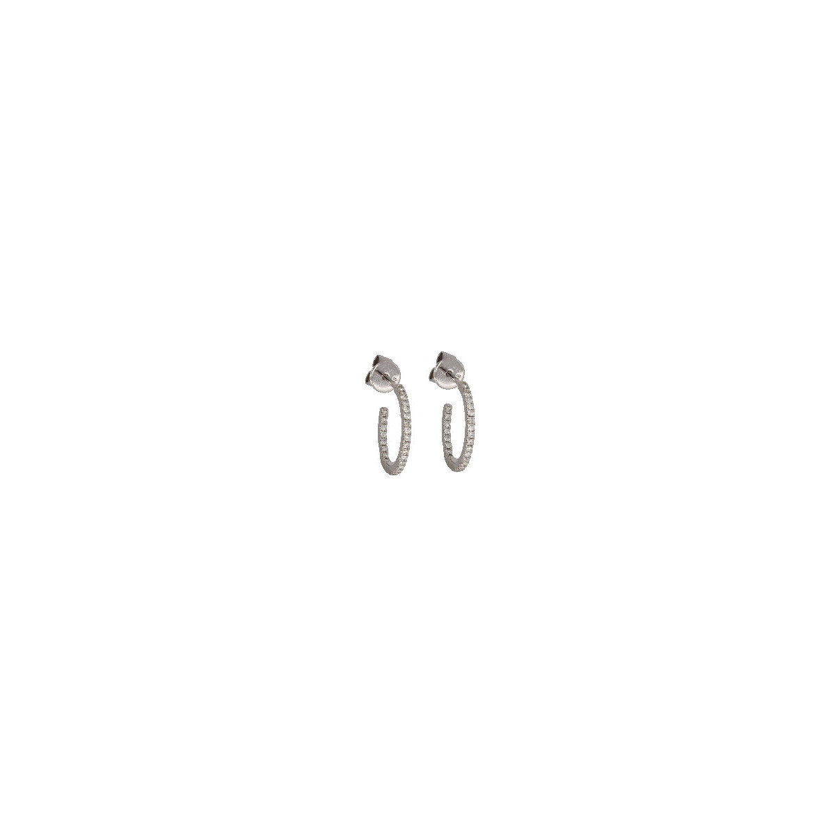Par Aros Argolla de Oro Blanco Diamante - S1947386 0,222 PT