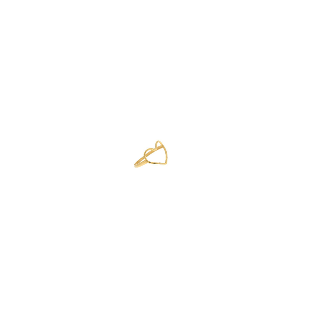 Anillo Corazon de Oro Amarillo - MT-15421 1,00 +15$