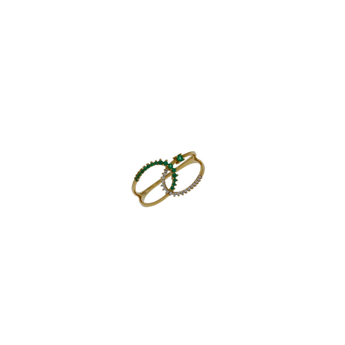 Anill ode Oro Circones Blancos y Verdes - 10188292 2,00 +56$