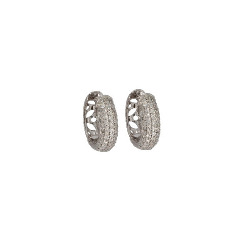 Par Aros Argolla de Oro Blanco Diamante - L1972827 1,008 KT