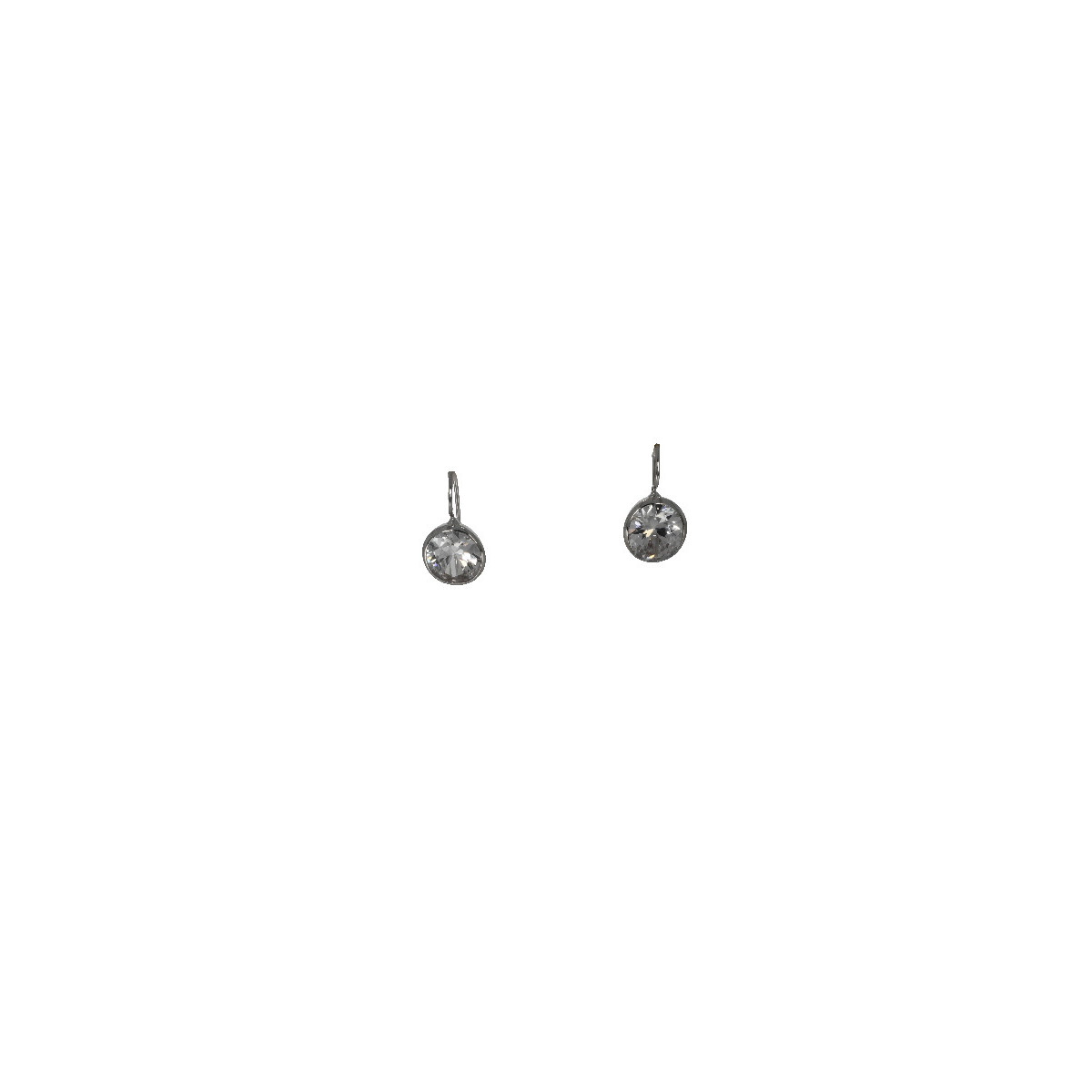 Par Aros Colgante Punto de Luz de Plata - 000013-04