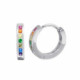 Par Aros Argolla de Plata Circon Colores - STE01209