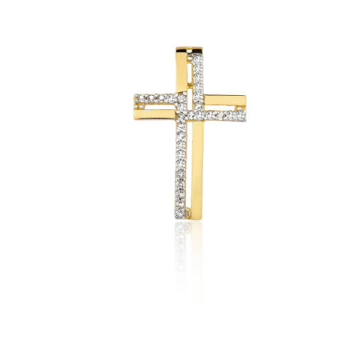 Cruz de Oro con Circon - 032541.09184 1,10+30