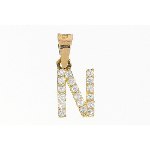 Inicial N de Oro con Circones - INICIAL N