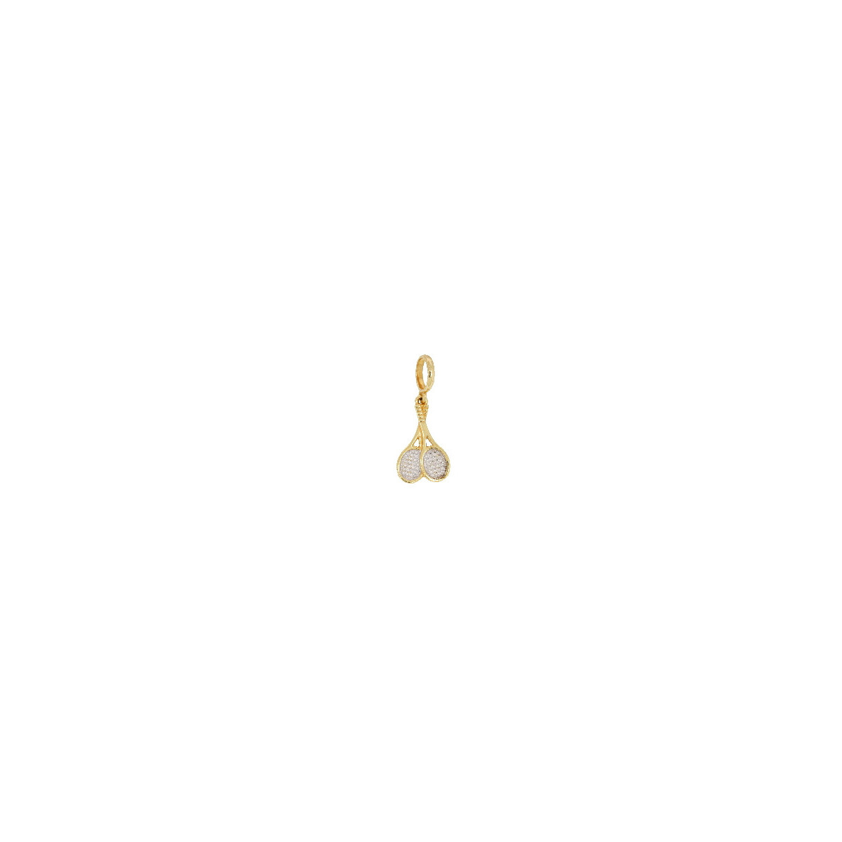 Pendiente Doble Raqueta de Oro - RM-4141 0,60 +20$