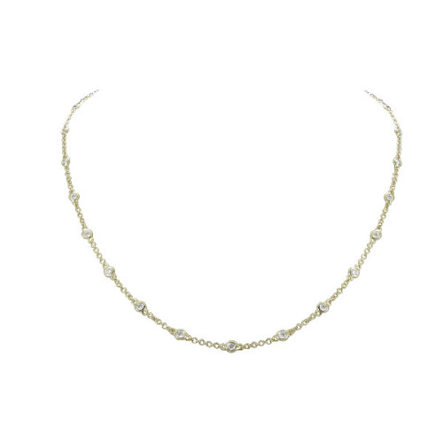 Gargantilla Punto de Luz de Oro Diamante - DNA1896R01H18Y 1,10