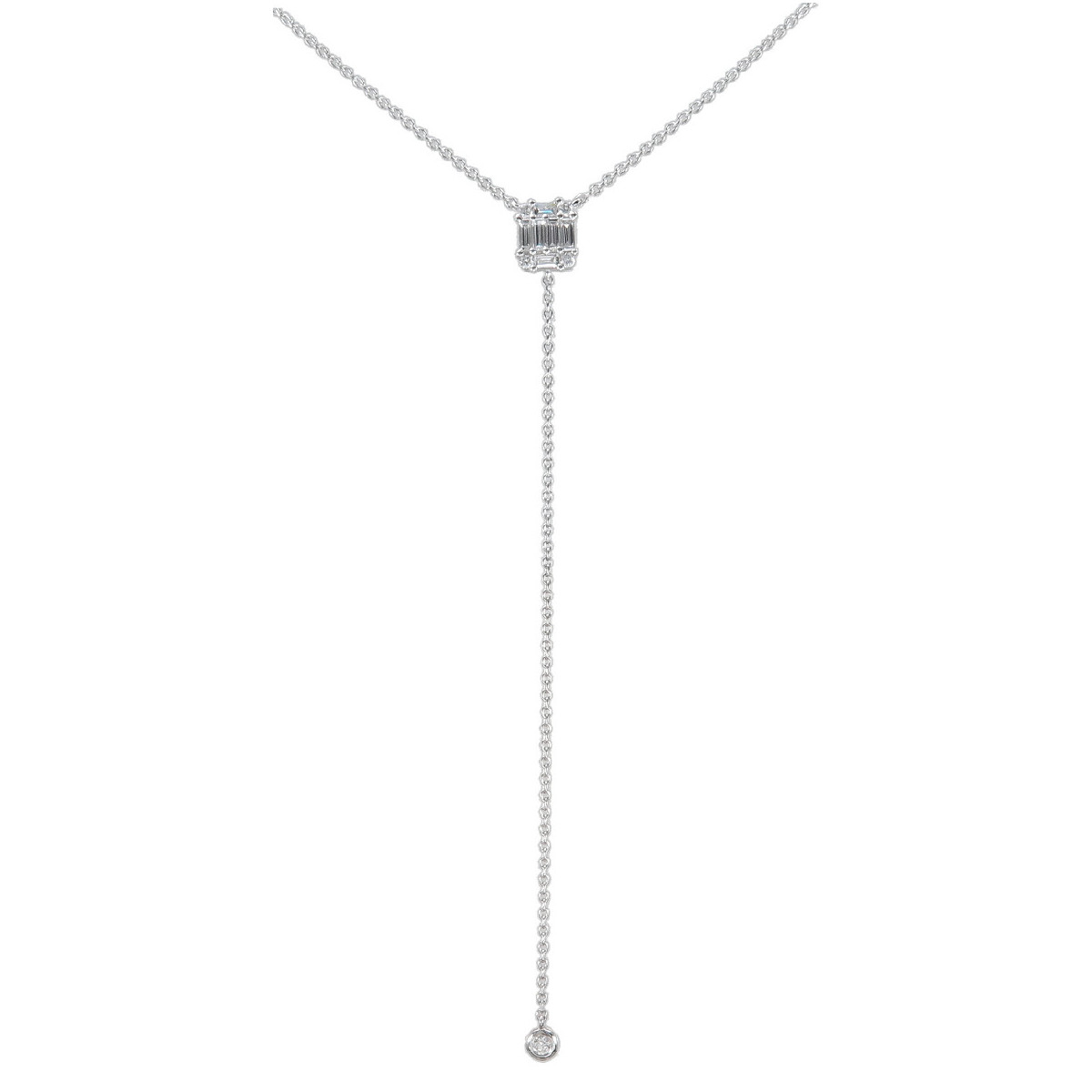 Gargantilla de Oro Blanco Diamante - DNJ332R01H18W 0,41