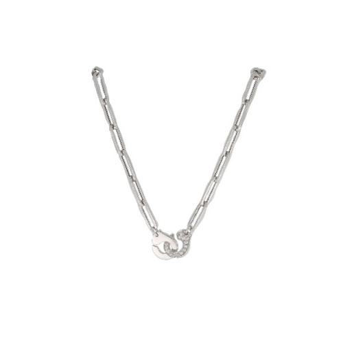 Gargantilla Oro BLanco Circulo Diamante - S1978244 0,145 PT