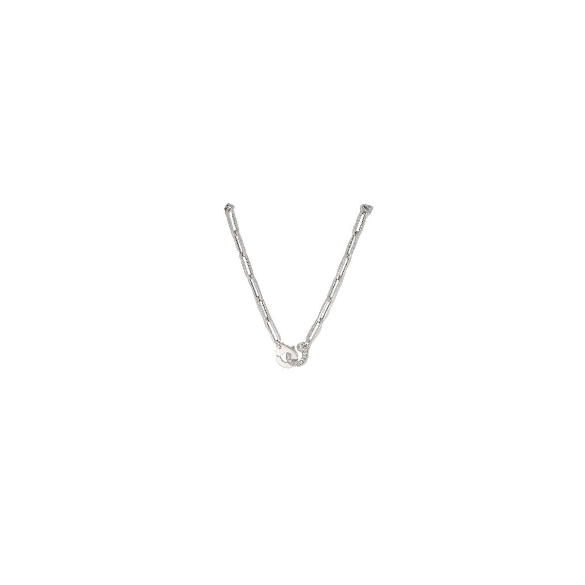 Gargantilla Oro BLanco Circulo Diamante - S1978244 0,145 PT