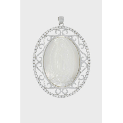 Medalla Virgen de Guadalupe Nacar Plata - 000027-00