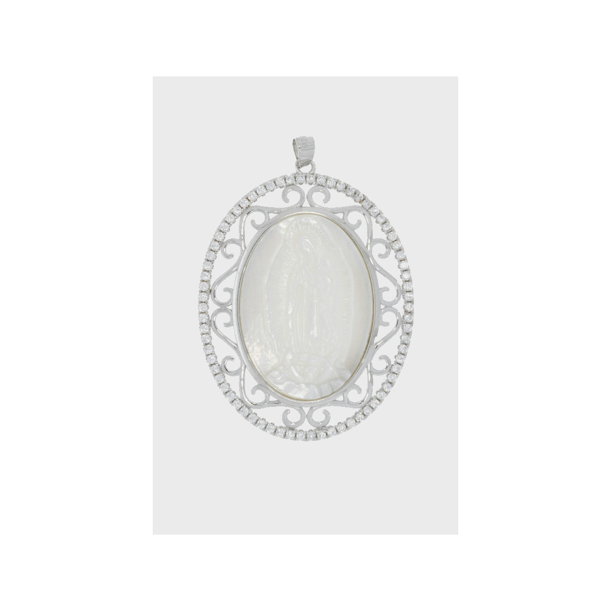 Medalla Virgen de Guadalupe Nacar Plata - 000027-00