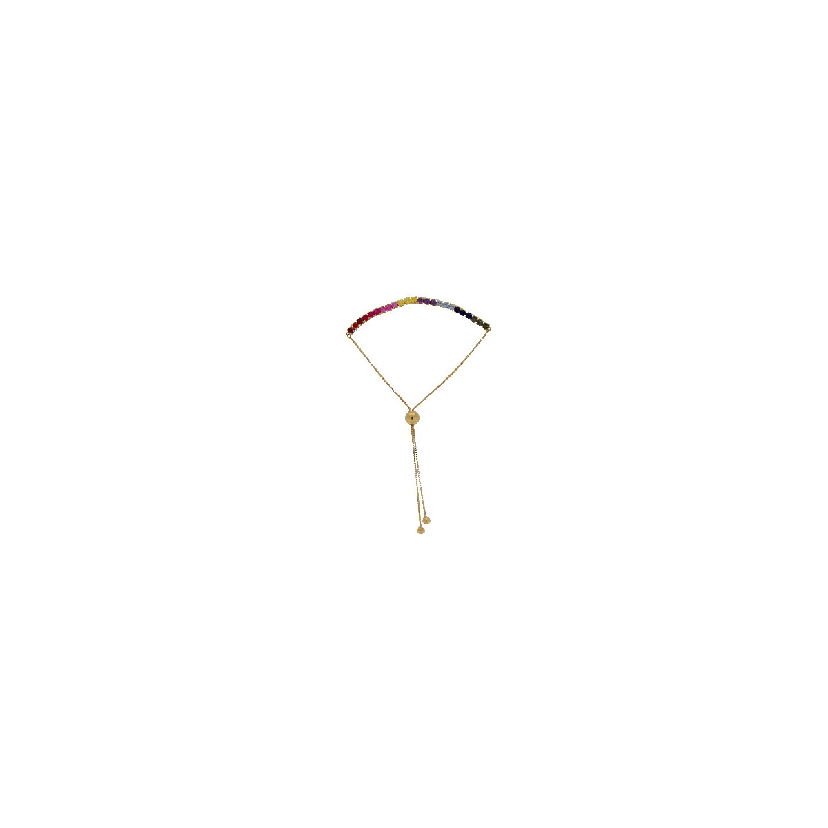 Pulsera Tenis de Oro Circones de Colores - RM-8155 6,90 +15$