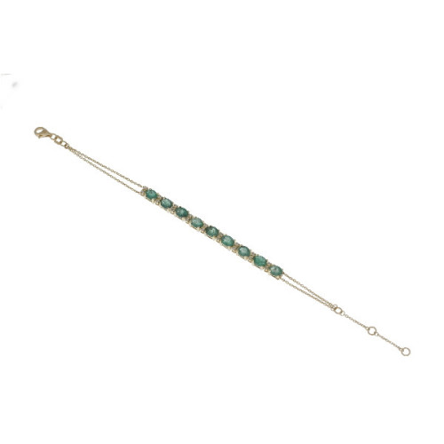 Pulsera Oro Amarillo Diamante Esmeralda - BC050429-2 0,12 3,5
